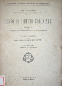 Corso di diritto coloniale