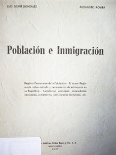 Población e inmigración