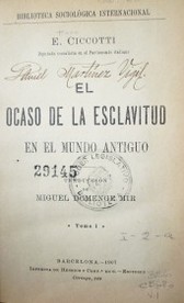 El ocaso de la esclavitud en el mundo antiguo