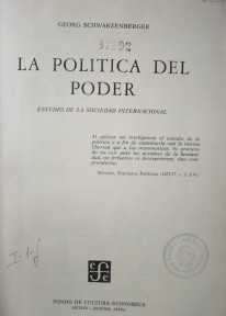 La política del poder : estudio de la sociedad internacional