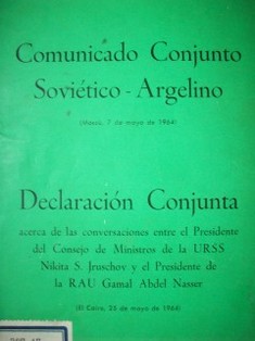Comunicado conjunto Soviético-Argelino