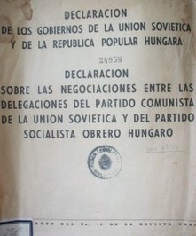 Declaración de los gobiernos de la Unión Soviética y de la República Popular Húngara