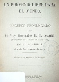 Un porvenir libre para el mundo