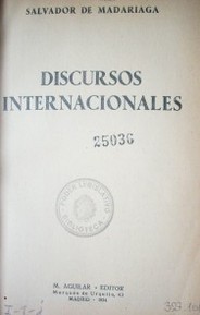 Discursos internacionales