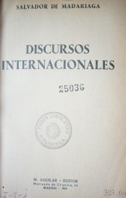 Discursos internacionales