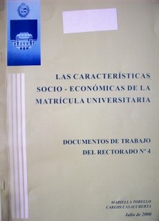 Las características socio-económicas de la matrícula universitaria