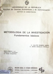 Metodología de la investigación : fundamentos básicos