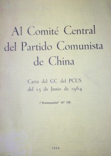 Al comité central del Partido Comunista de China