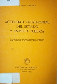 Actividad patrimonial del Estado y Empresa Pública