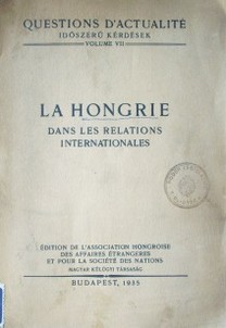 La Hongrie dans les relations internationales