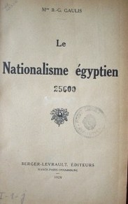Le nationalismo égyptien