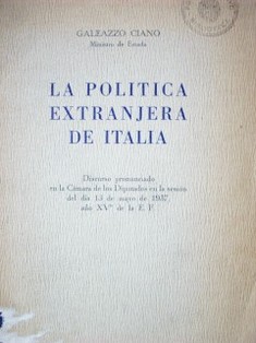 La política extranjera de Italia