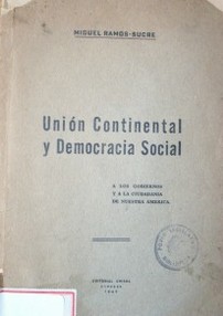 Unión continental y democracia social