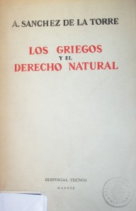 Los griegos y el derecho natural