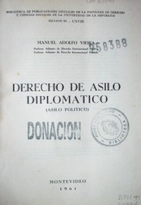 Derecho de  asilo diplomático : asilo político