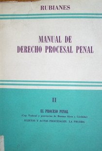 Manual de derecho procesal penal