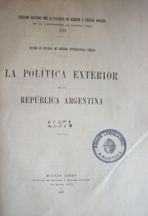 La política exterior de la República Argentina