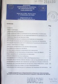 Conferencia Mundial de Presidentes de Parlamentos, 2ª