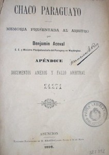 Chaco paraguayo : memoria presentada al arbitro