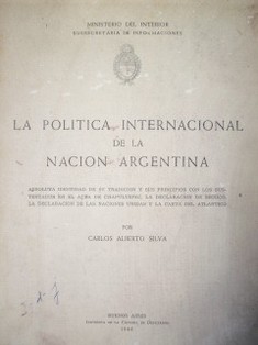La política internacional de la Nación Argentina