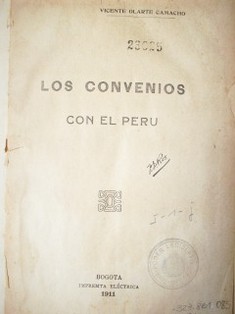 Los convenios con el Perú
