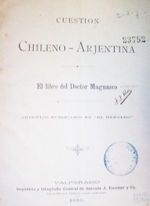Cuestión Chileno - Arjentina