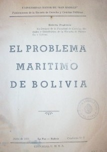 El problema marítimo de Bolivia