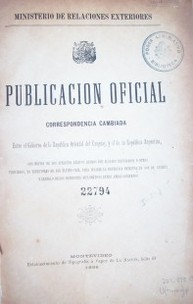 Publicaciones oficiales : correspondencia cambiada