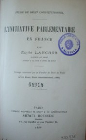 L'initiative parlamentaire en France