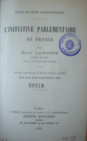 L'initiative parlamentaire en France