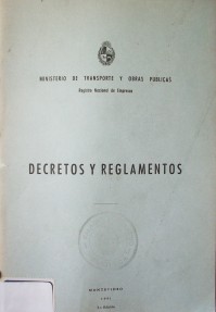 Decretos y reglamentos