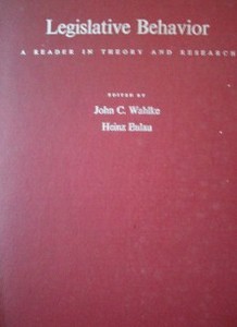 Legislative behavior : a reader in theory and research