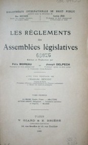 Les Règlements des Assemblées législatives
