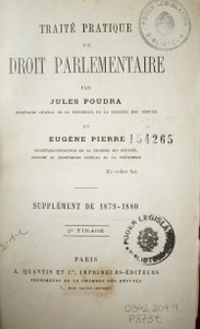 Traité pratique de Droit Parlementaire