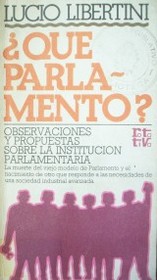 ¿Qué Parlamento?