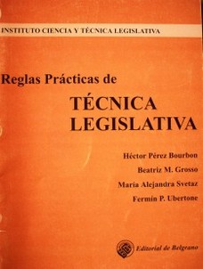 Reglas prácticas de técnica legislativa