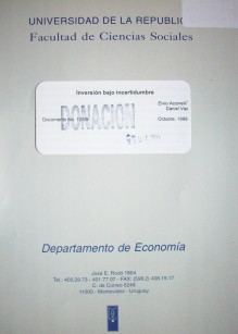 Inversión bajo incertidumbre