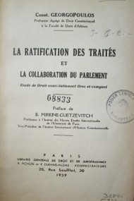 La ratificación des traités et la collaboration du parlement