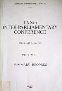 Inter-parliamentary conference : LXXth : Seoul, 4-12 October 1983 : summary records