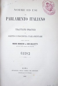 Norme ed usi Parlamento Italiano