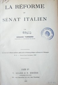 La réforme du senat italien