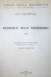 Resconti delle discussioni : 1982