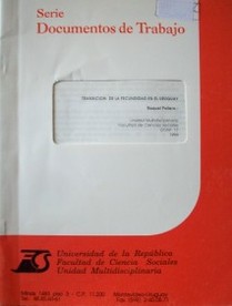 Transición de la fecundidad en el Uruguay