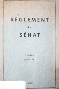 Règlement du Sénat