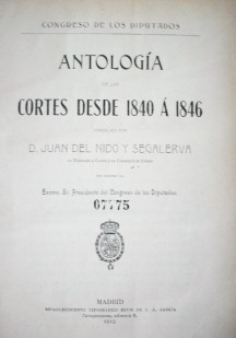 Antología de las cortes desde 1840 a 1846