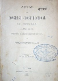 Actas del Congreso Constitucional del Ecuador