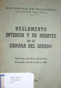 Reglamento interior y de debates de la Cámara del Senado