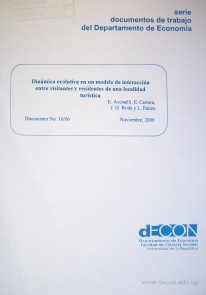 Dinámica evolutiva en un modelo de interacción entre visitantes y residentes de una localidad turística