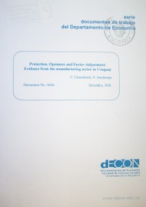 Protection, openness and factor adjustment : evidence from the manufacturing sector in uruguay