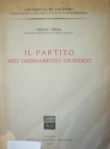 Il partito nell' ordinamento giuridico